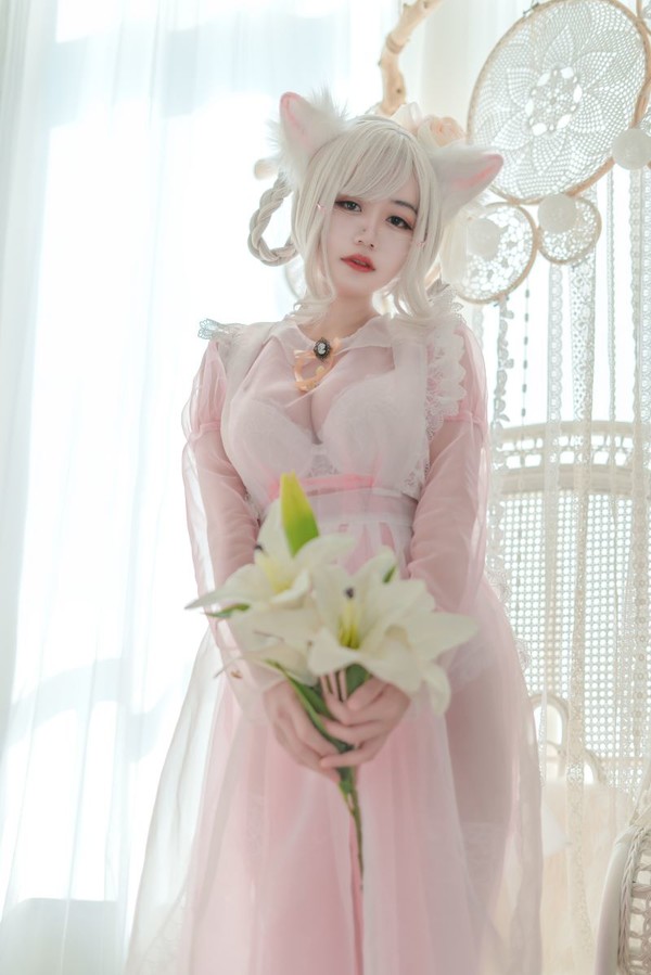人气Coser@小仓千代 透明女仆粉色 [24P/268MB]