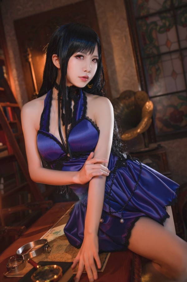 人气Coser@水淼aqua 蒂法旗袍和礼服 [40P/675MB]