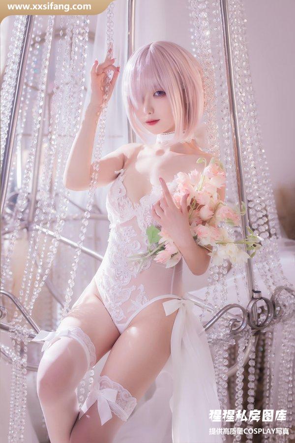 封疆疆v COSPLAY写真集《玛修婚纱》超高清套图下载[36P/366M]