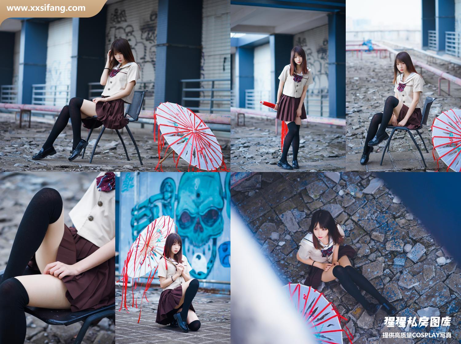 [图片2]-疯猫ss COSPLAY写真集《丝袜狂想曲（伞）》超高清套图下载[42P/573M]插图-猩猩私房