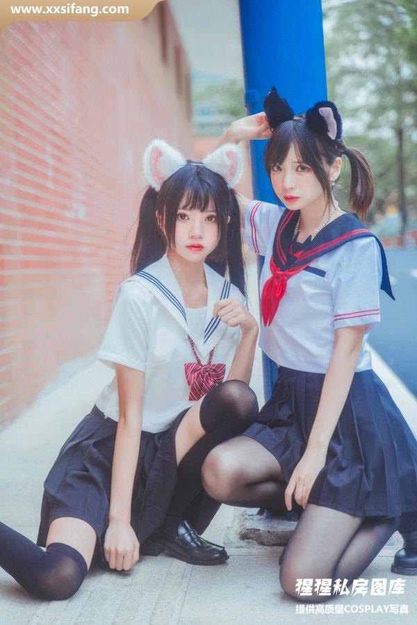 疯猫ss COSPLAY写真集《&桜桃喵 JK百合2》超高清套图下载[33P/393M]