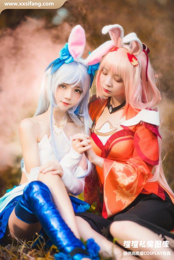 疯猫ss COSPLAY写真集《&桜桃喵 双人公孙离》超高清套图下载[16P/335M]