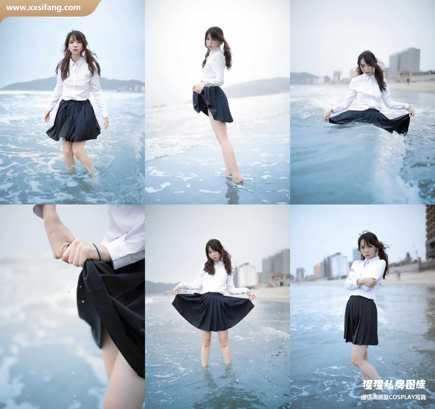 [图片2]-疯猫ss COSPLAY写真集《海滩蓝色》超高清套图下载[28P/190M]插图-猩猩私房