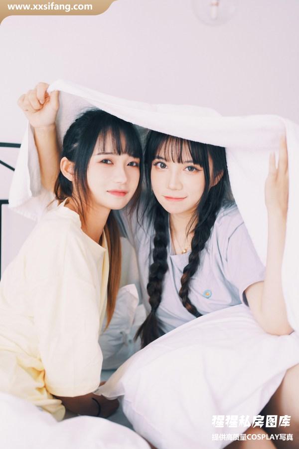 兔子Zzz不吃胡萝卜写真集《&贰加六-姐妹成对，快乐加倍》高清套图下载[22P]