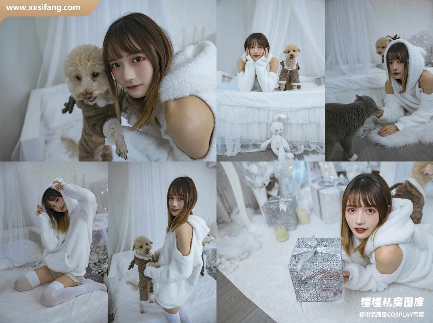 [图片2]-兔子Zzz不吃胡萝卜写真集《温馨少女与宠物们》高清套图下载[23P]插图-猩猩私房