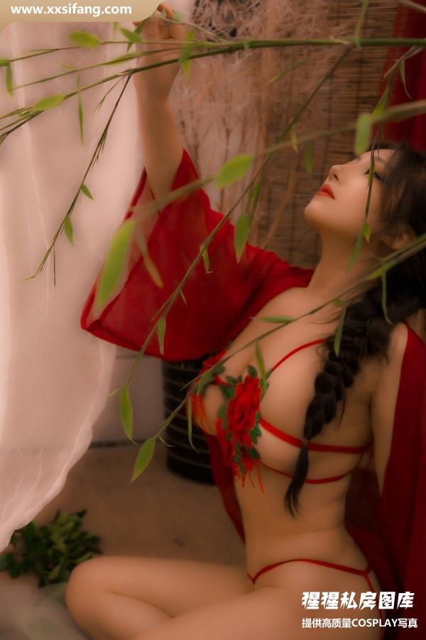樱晚GiGi写真集《粉丝群收费写真56-胭花》高清套图下载[21P]