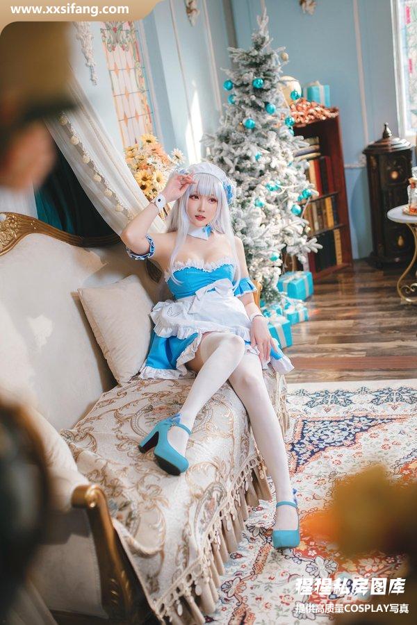 瓜希酱写真集《碧蓝航线 小天鹅 女仆》高清套图下载[22P]