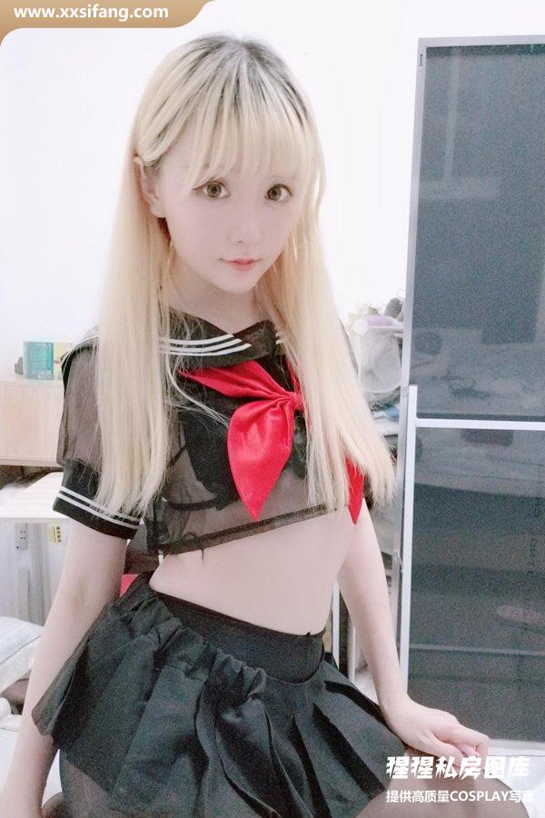 星之迟迟写真集《定制 6-黑制服》高清套图下载[68P]