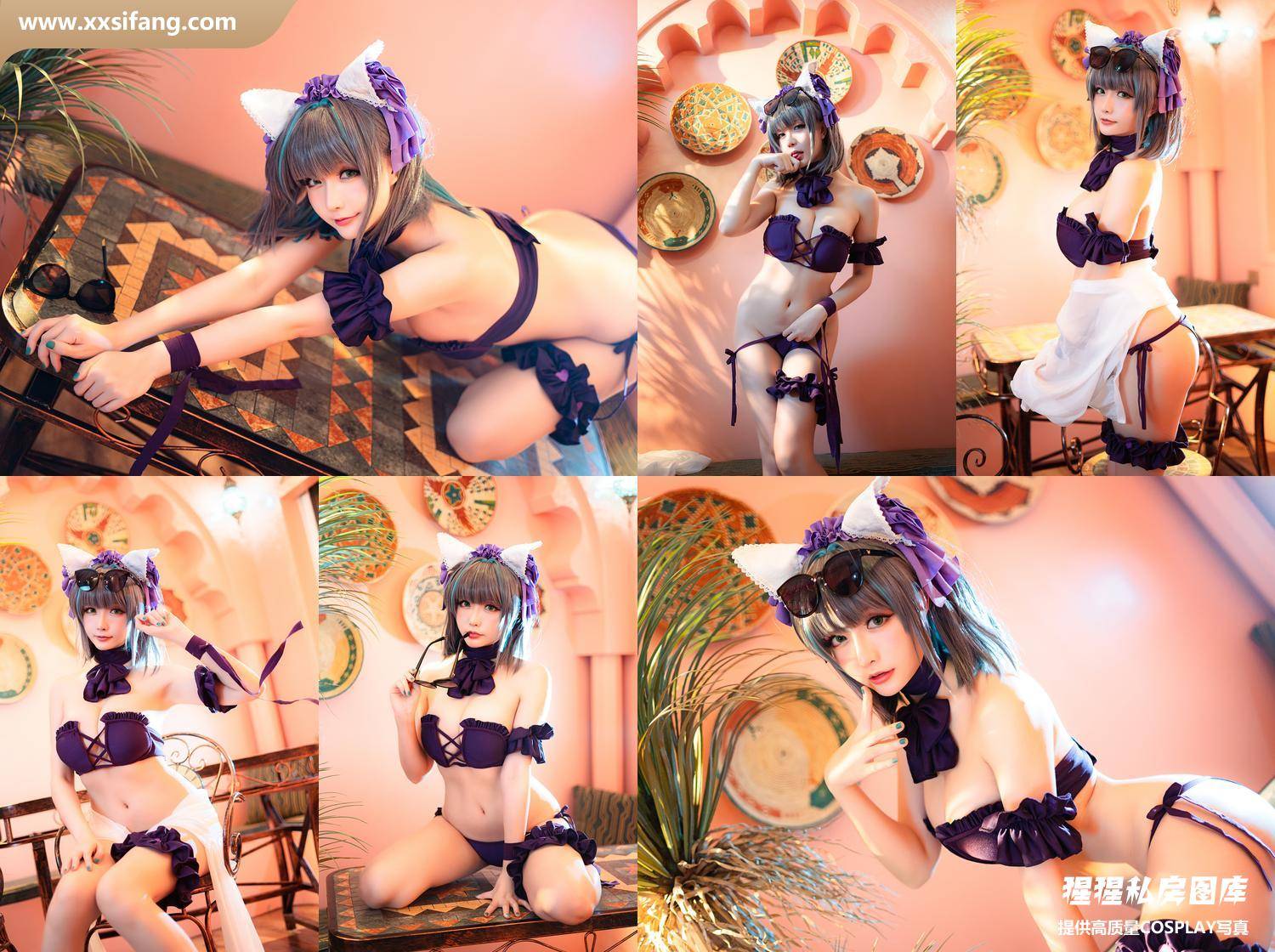 [图片2]-星之迟迟写真集《柴郡泳装》高清套图下载[35P]插图-猩猩私房