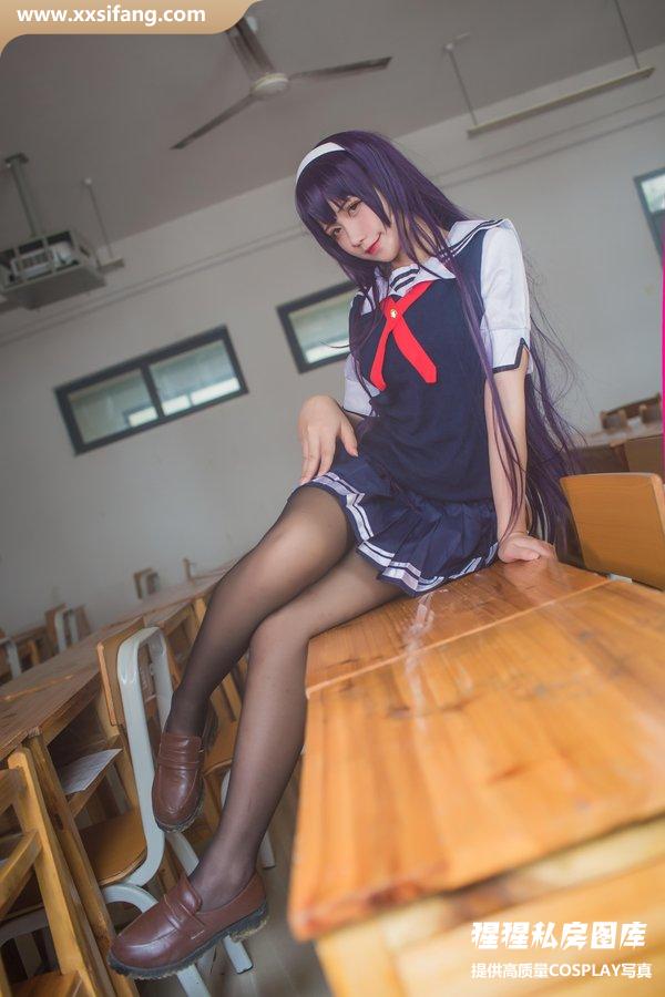 九曲Jean写真集《霞之丘诗羽夏季校服》高清套图下载[38P]