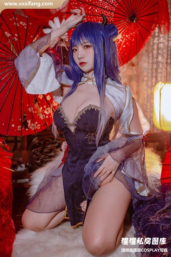二佐Nisa写真集《碧蓝 伊吹旗袍》高清套图下载[29P]