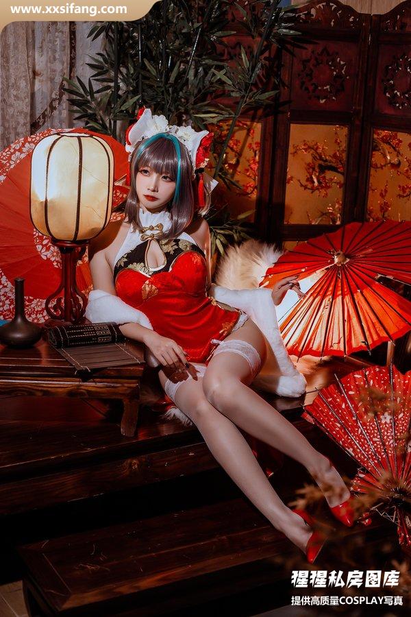 二佐Nisa写真集《碧蓝柴郡旗袍》高清套图下载[32P]