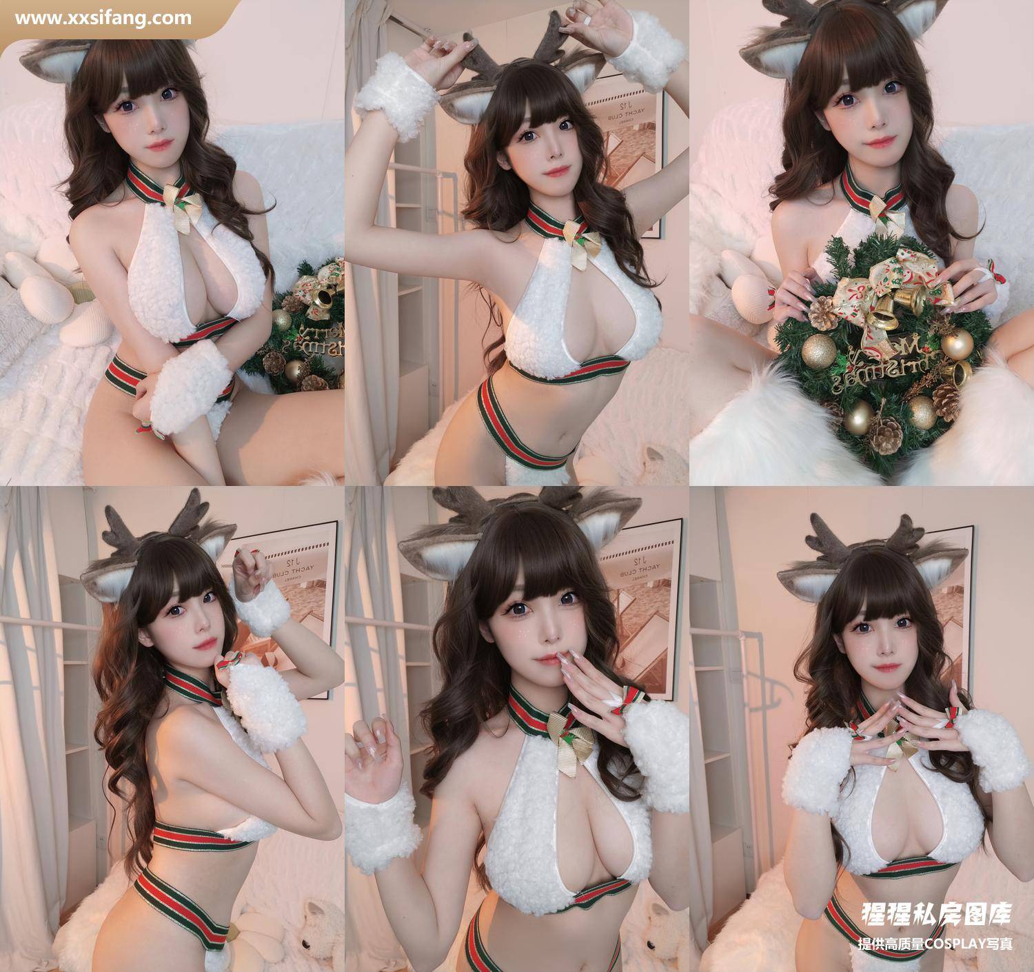 [图片2]-蜜汁猫裘写真集《圣诞兔兔》高清套图下载[37P+2V]插图-猩猩私房