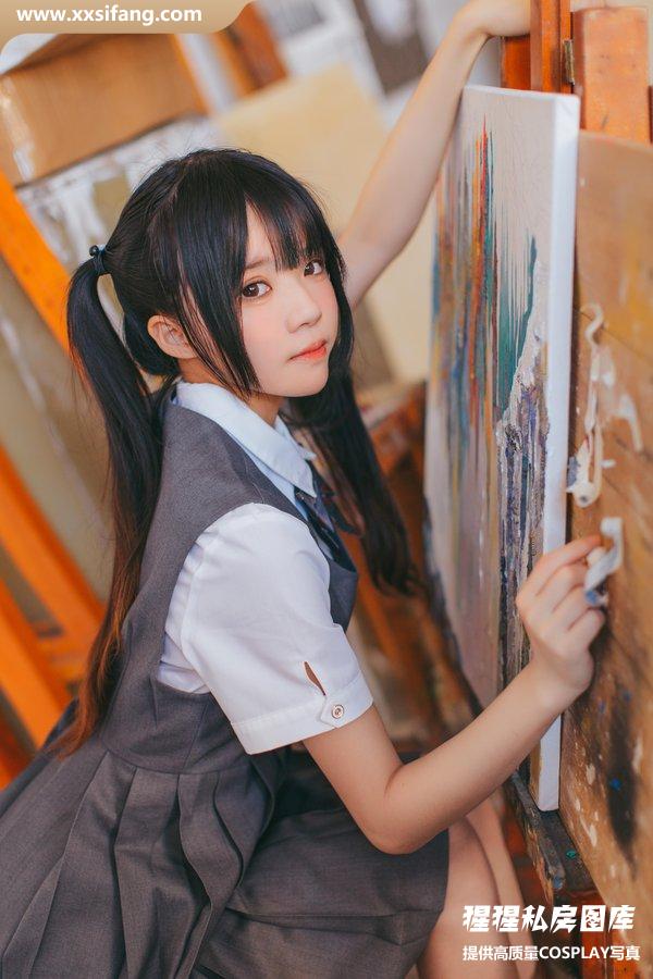 桜桃喵写真集《(No.031) 画室少女》高清套图下载[17P]