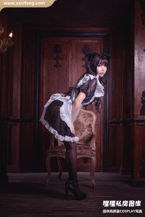抱走莫子aa写真集《黑絲貓咪小女仆電子版》高清套图下载[44P]