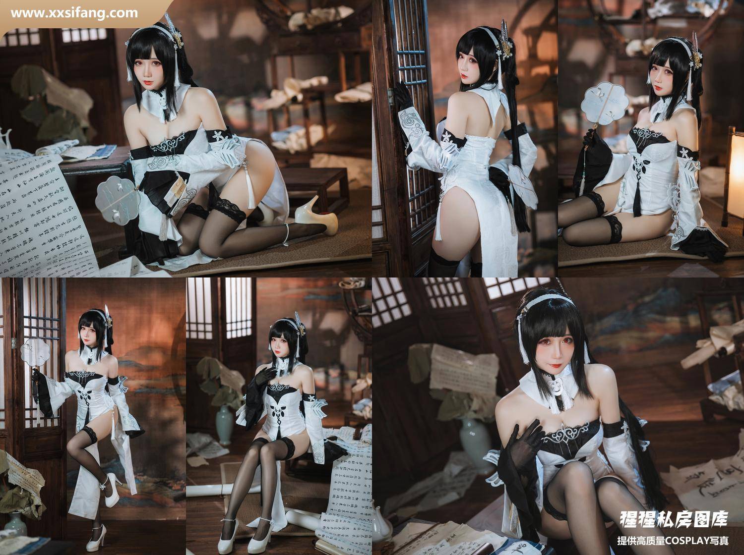 [图片2]-焖焖碳写真集《碧蓝航线 鎮海 白黑礼服》高清套图下载[23P]插图-猩猩私房