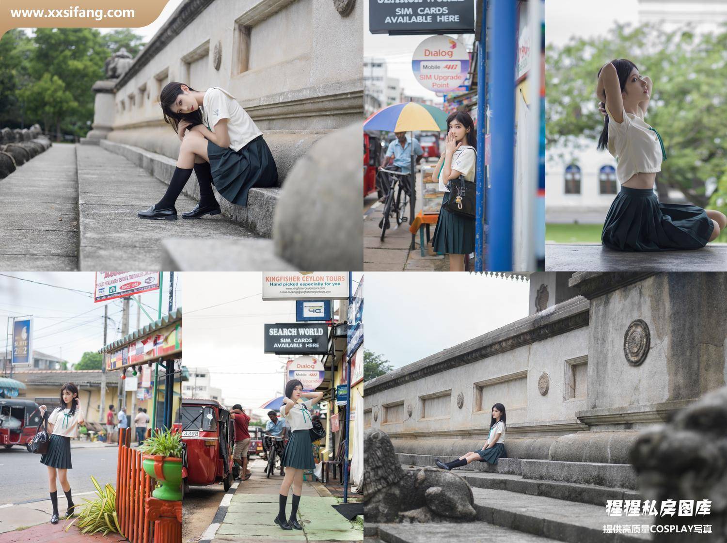 [图片2]-南桃Momoko写真集《绿jk》高清套图下载[14P]插图-猩猩私房图库–提供高质量CosPlay套图