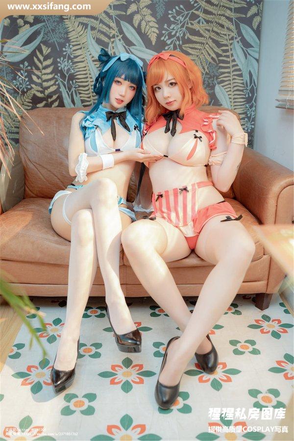 皮皮奶可可爱了啦写真集《&周叽是可爱兔兔 服务员》高清套图下载[39P]