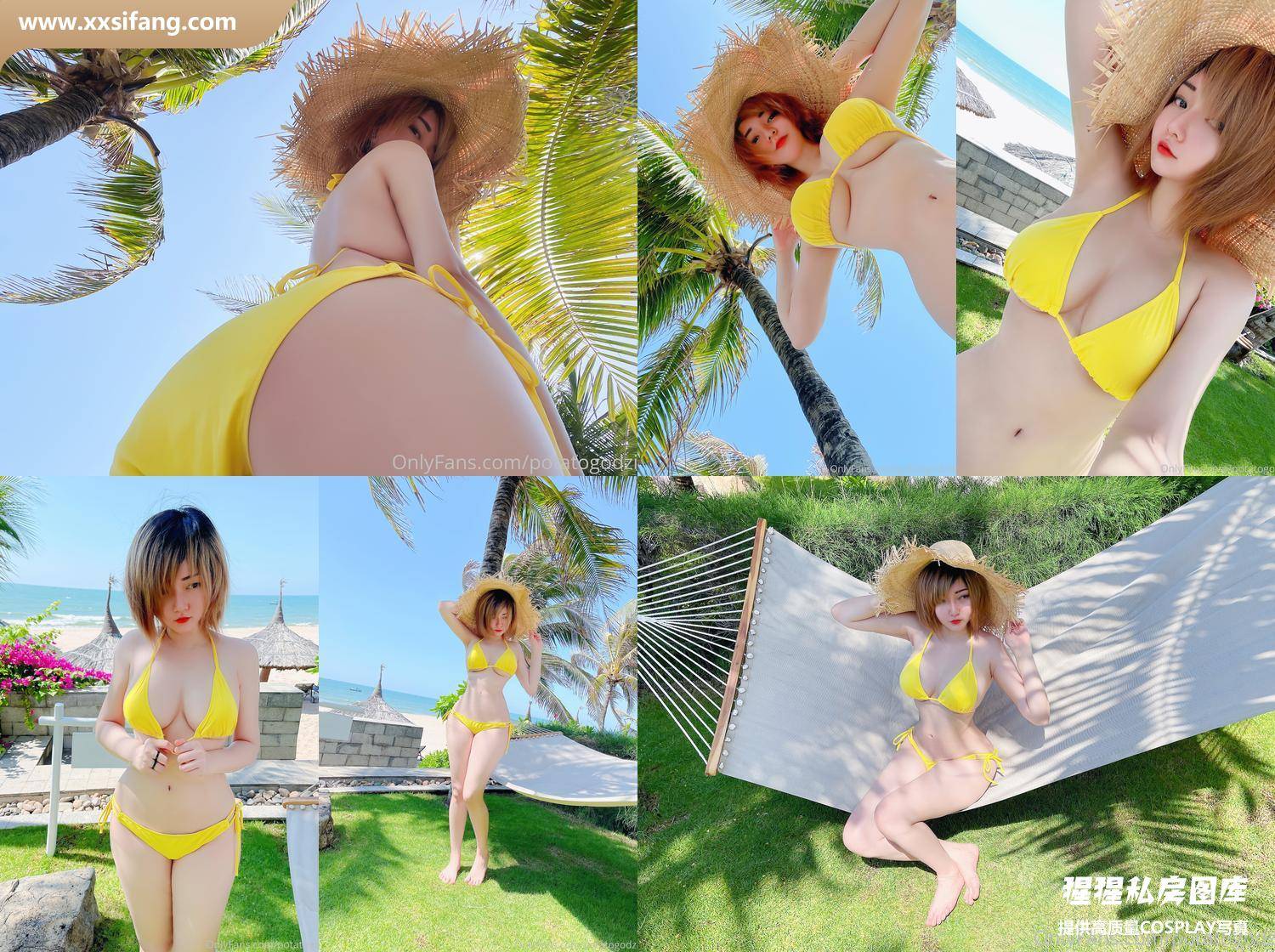 [图片2]-Potato Godzilla写真集《Yellow Bikini》高清套图下载[25P]插图-猩猩私房图库–提供高质量CosPlay套图