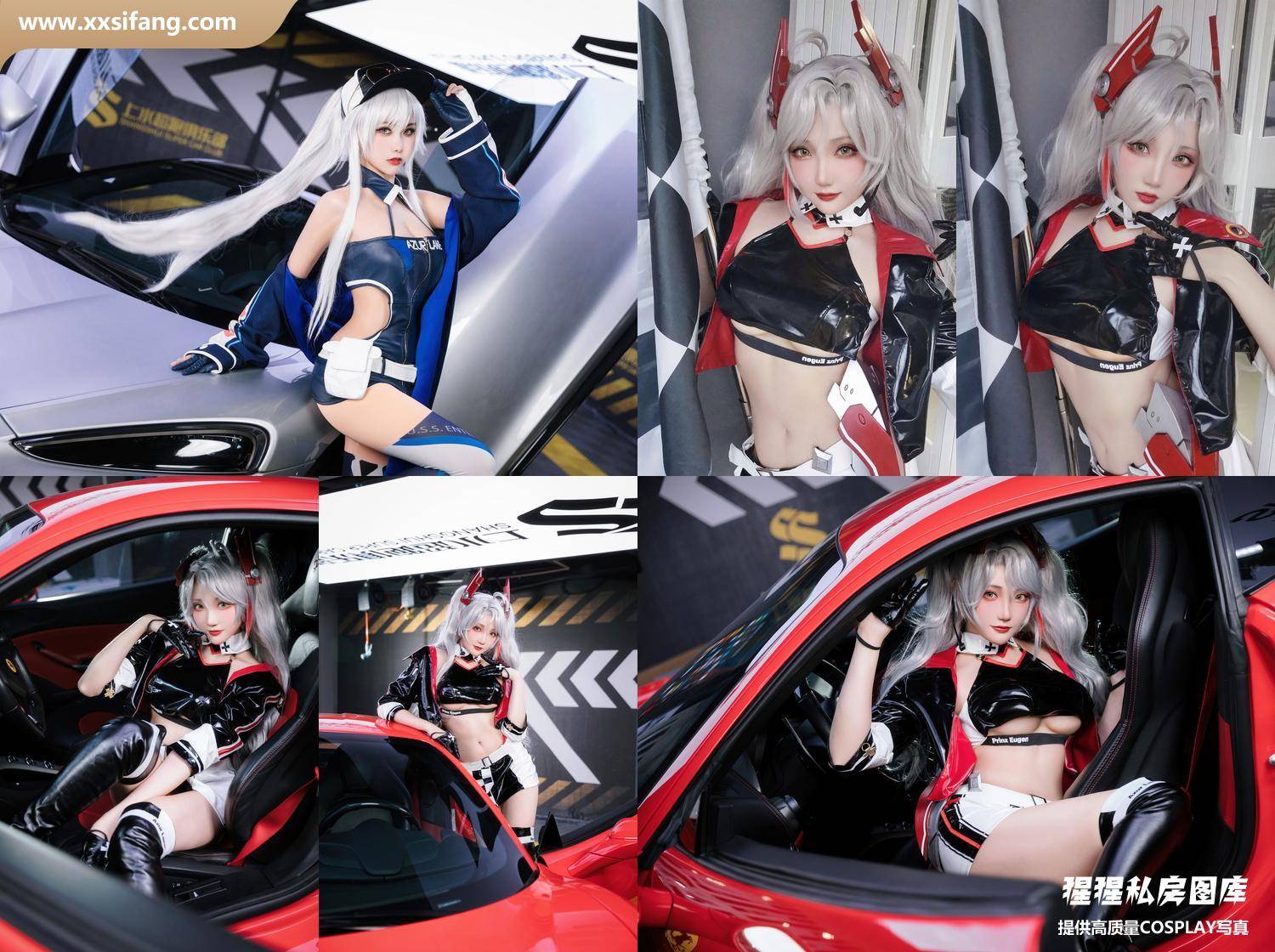 [图片2]-瓜希酱写真集《&Momoko葵葵 碧蓝航线 欧根&企业 赛车女郎》高清套图下载[58P]插图-猩猩私房